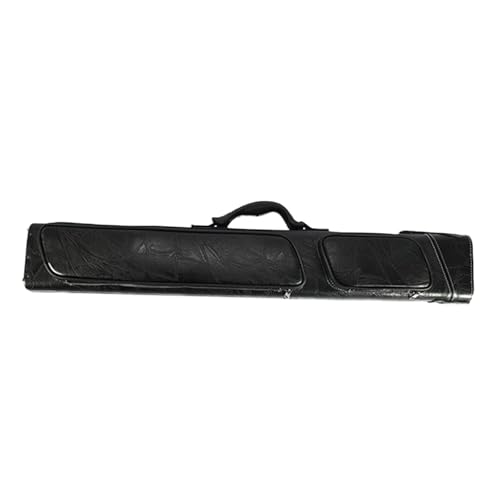 Vaveren Billiard Stick Carrying Case Snooker Cue Storage Pouch 1/2 Cue Case Container 7 Holes Cue Bag Carry Bag Pool Cues Protector, Black