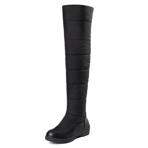 Best Ski Boots for Skinny Calves: Find Your Perfect Fit 14 KUUTGG Women's Winter Over The Knee Thigh High Snow Boots Waterproof Rain Warm Fur Wide Calf Tall Snow Boot