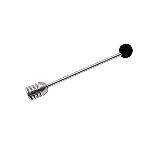 CATIEBYE Honey Stirrer Honey Stick Appetizer Spoons Yogurt Spoons Honey Mixing Stirrer Serving Spoons Honey Dipper Spoon Mixing Spoon Ladle Spoon Syrup Stir Sticks Black re-usable