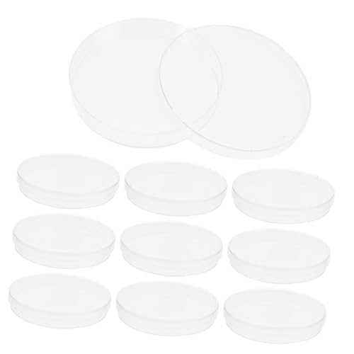VILLFUL 20pcs Cell Culture Dish Lab Petri Dishes Bloods Samples Plate Petri Plates Chemistry Petri Dish Agar Petri Dishes Seeding Petri Dish Tissue Culture Dishes Plastic Transparent