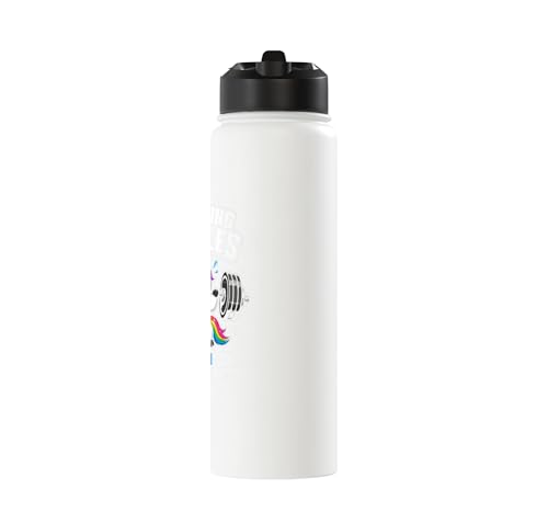Funny Unicorn Installing Muscles Gym Workout Gifts for Women Stainless Steel Insulated Water Bottle