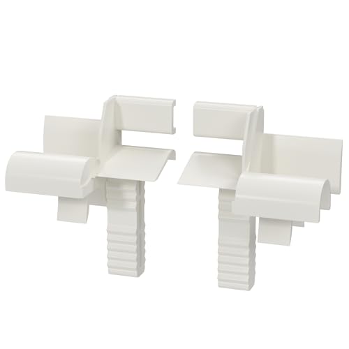 Zalava Paire de Tulipes de Guidage Volet Roulant pour Lame de 8mm,Entonnoir Rail de Guidage Console Rénovation,Tulipe Monobloc à Pan coupé 45° pour Protection de Tablier et Coulisse de Store/Volet