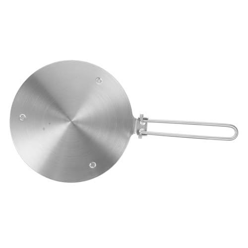TIDTALEO Difusor de Calor Inoxidable para Placas de Inducción Adaptador Multifuncional para Cocinas Eléctricas y Gas Con Mango Desmontable y Alta Durabilidad
