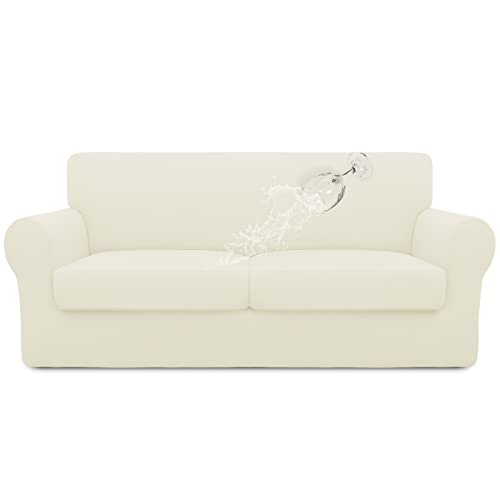 Image of Easy-Going Waterproof 3-Piece Oversized Loveseat Couch Covers for Sofa