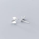 s925 earrings, ladies fashion glossy figure 8 earrings fan-shaped jewelry, 925