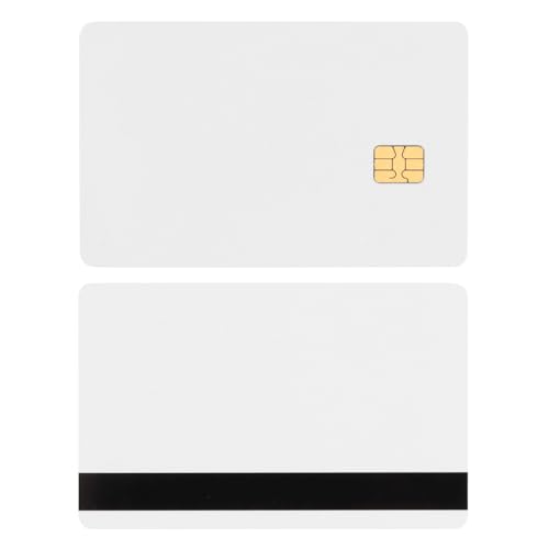 10 Pack - SLE4442 Chip Cards with/Hico 2 Track Mag Stripe, 5/16inch (8.4mm) Magnetic Stripe Card with Chip