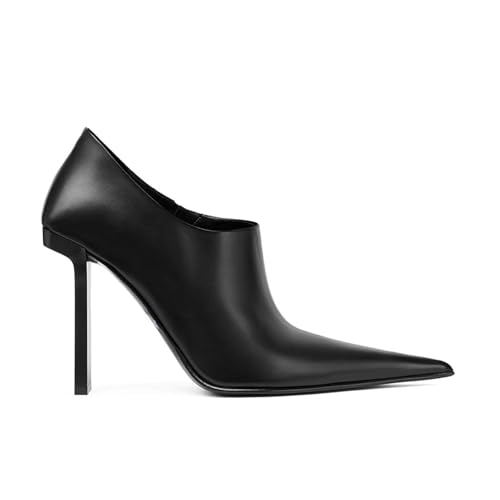 8cm Large Size Pointed High Heel Ankle Boots Leopard Print Stylish Thick Heel Ankle Boots Women's High Heels2