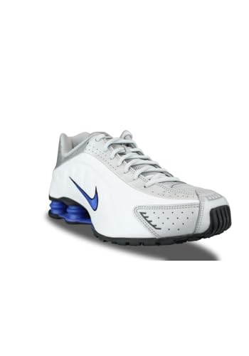 Nike Shox R4 Men's Shoes (HQ1988-100, White/Racer Blue/Iron Grey/Metallic Silver)3