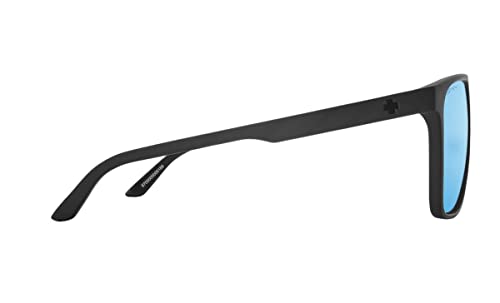 Spy Optic Czar Sunglasses Matte Black with Polarized Happy Boost Ice Blue Spectra Mirror Lens4