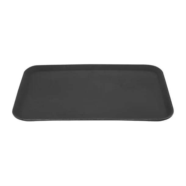 Olympia Kristallon Rectangular Tray Black Anti-Slip Fibreglass - 455x655mm