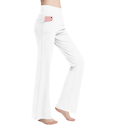 Image of nuveti Women's Bootcut Yoga Pants Tummy Control Workout Non See-Through Bootleg Yoga Pants