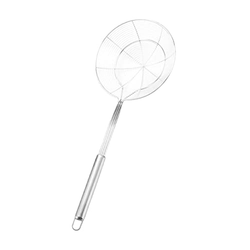 CONGARTENO 1Pc Stainless Steel Colander Spoon Sturdy Skimmer for Frying Cooking Hot Pot Household Filtering Tool for Easy Draining and Storage Practical Kitchen Gadget Design