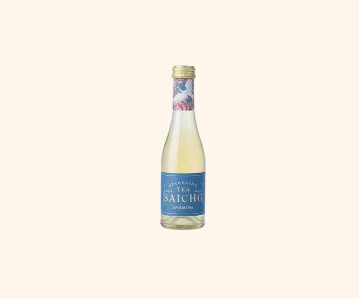 dry drnks saicho jasmine sparkling tea 200ml | cold brew green tea drink with lychee, apple & floral profile