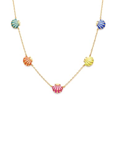Miniatura 8 de SINGULARU Collar Mujer Conchas Enamel Baño Oro