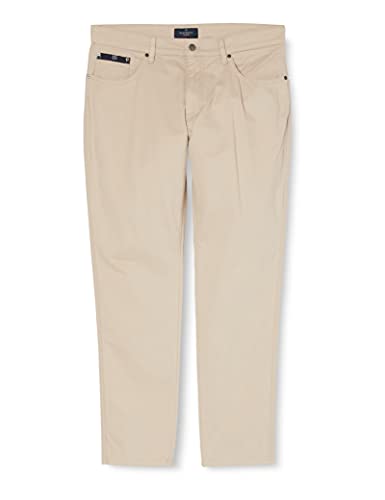 Hackett London Trinity 5 Pkt Pantalones, Marrón (8 hwoatmeal), 42L para Hombre