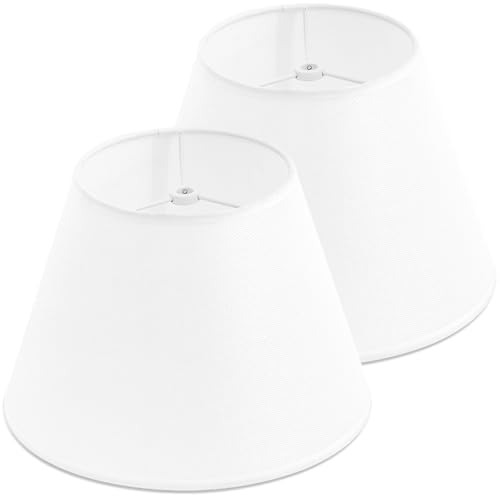 White Lamp Shades Set of 2 for Table Lamps, Small Lampshades 6
