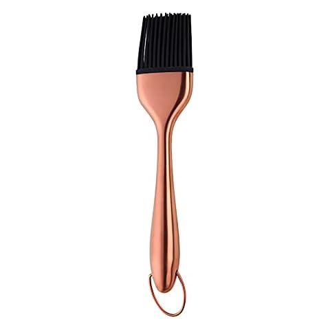 LARATH Silicone Basting Brush with Stainless Steel Handle Spread Oil Butter Sauces Brush Pastry Cakes Meat Sausages Desserts Brushes for Cooking Grilling Baking Kitchen Utensils, Rose Gold Cover