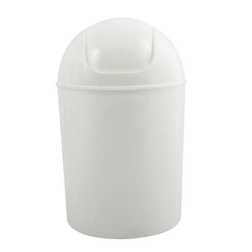 Poubelle à bascule MSV 5L blanc pour éliminer les odeurs dans les petites pièces