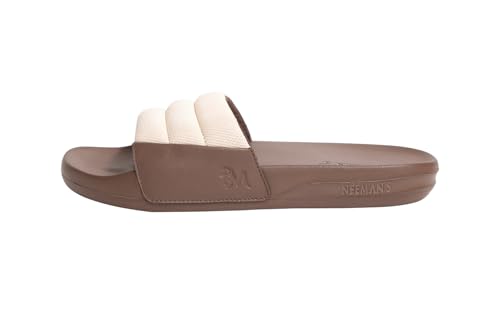 Image of Neeman's Squooshy Slides for Men | Cushioned & Comfortable Flip Flops for Men | Everyday Comfort, Flexible and Breathable | White /Red UK12