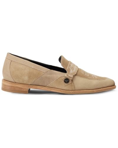 Latte Suede Martingale Loafer by Lane Boots2