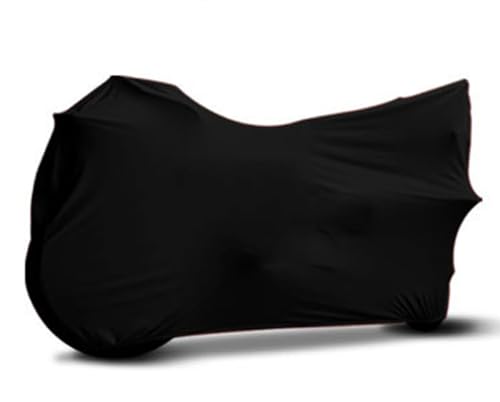 KKHBD Funda Moto Interior para Ducati 1299 Panigale 2015 2016 2017, Cubierta Motocicleta Elastica Stretch Suave Protección Completa Cubierta Moto para Interior Garaje,A Black-No Velvet