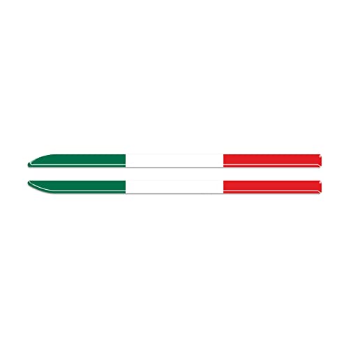 Bandes adhésives 3D Tricolore Italie Quattroerre 10609-e pour rétroviseur voiture