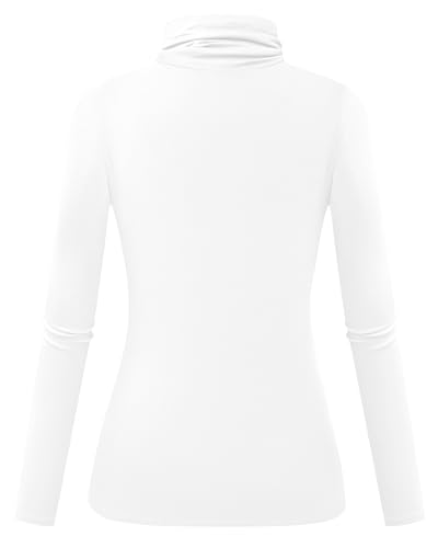 Image of Herou Womens Long Sleeve Turtleneck Slim Fitted Lightweight Casual Active Layer Tops Shirts