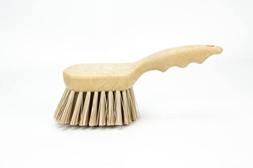 Image of SPARTA 40541EC25 Plastic Scrub Brush, Utility Brush, Kitchen Brush With Hanging Hole For Cleaning, 8 Inches, Tan, (Pack of 6)