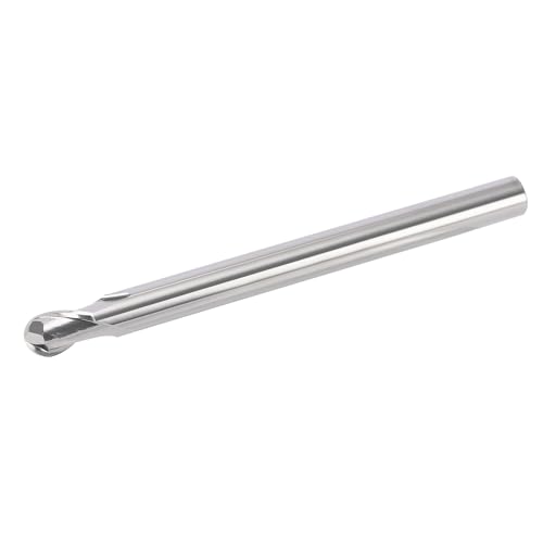 Image of MYS Cermet Ball Nose End Mill -2 Flute-4mm, 5mmfor Drill Press & Milling Machine,CNC Router Bits Carbide Speed Square for Medium &Low-Carbon Steel，High Speed Machine & More (R4-L100-D8)