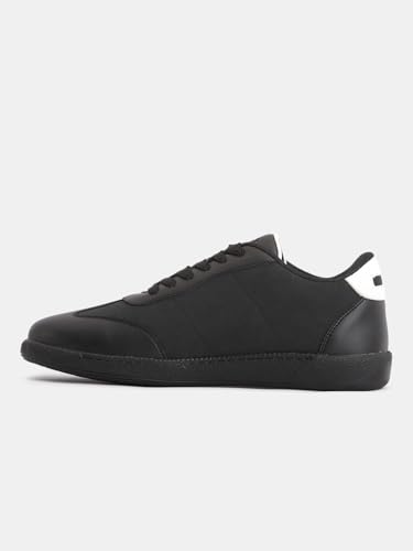 Image of WROGN Men's Lace-up Sneakers | Solid with Graphic Detail