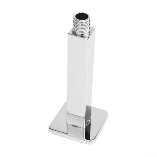 Yhenlovtt Soporte de ducha, extensión de ducha de acero inoxidable cromado, con conexión de brida, para el hogar, baño, cabezal de ducha de lluvia