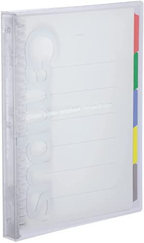 kokuyo campus slide binder with 5 tab dividers middle type b5 26 holes up to 100 sheets transparent japan import ru-p333nt