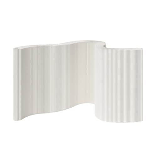 Schermo Divisorio Per Ambienti Pieghevole In Carta, Generico Divisori per Ambienti, Arredamento creativo in carta, adatto for uffici e uso commerciale(White,1x1.5m/3.3x4.9ft)