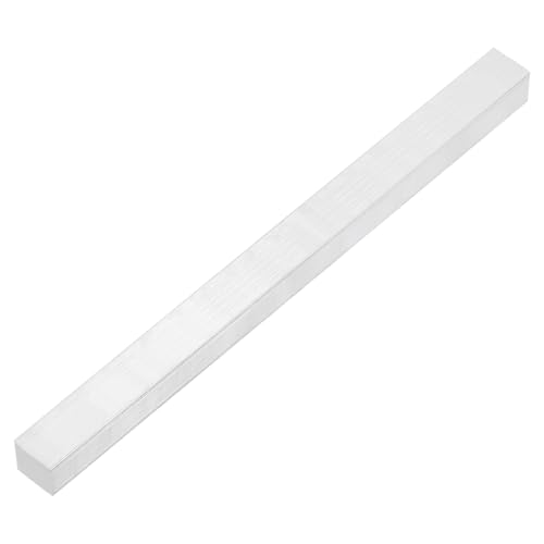 QUARKZMAN Barra Plana de Aluminio Cuadrada, 25mm de Grosor, 25mm de Ancho, 305mm de Longitud, Placa Plana de Aluminio Cuadrada 6063, 25 x 25 x 305 mm, Material Sólido en Stock de Molino
