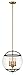 Hinkley Calvin Collection Four Light Orb Pendant, Polished Nickel w/Clear Glass