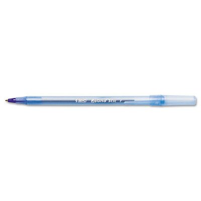 Round Stic bâton de stylo à bille à pointe fine Pen, 12/Lot [Lot de 4]