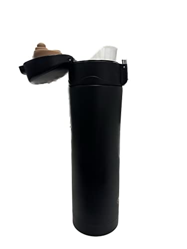 Garrafa/Copo Térmica Aço Inox Parede Dupla 500ml Quente/Frio Chalesco - Preto Fosco, Resistente, Por