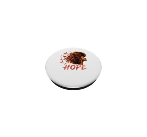 Hope Afro Papillon Mélanine Reine Afro-Américaine PopSockets PopGrip Adhésif – vue 2