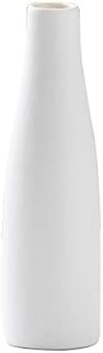 Ceramic Bud Vases, Conic Unique Flower Arrangement Vase, Floral Bouquets Display Vase for Home Decor (White)