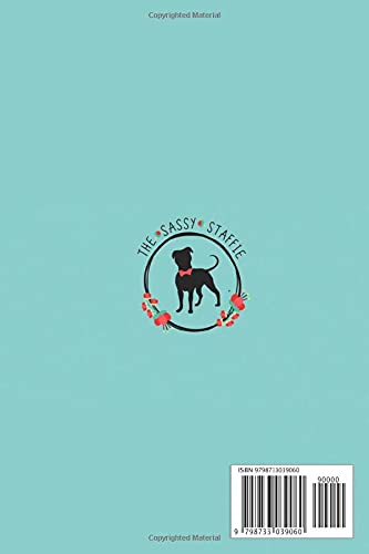 Notes: Cute Staffordshire Bull Terrier Notebook, Black Staffie Medium Lined Exercise Book 9 x 6 inches - Image 2
