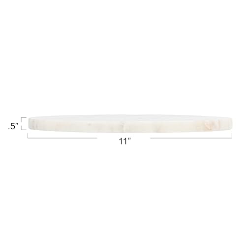Round White Marble Cutting Board by Creative Co-Op - Image 2