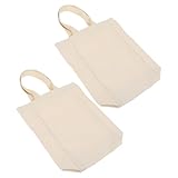 GLEAVI 2個 ポータブル用ワインキャリアバッグ 手提げ付き帆製 無間隔設計 大容量収納 キャンバス製 赤ワイン収納用 おしゃれな米色