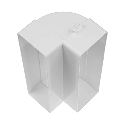 Vent Systems 204 x 60 mm conector de canal rectangular de 90° – entrada vertical de tubo – Conector de salida – calefacción, refrigeración, ventilación – Adaptador de canal del sistema HVAC