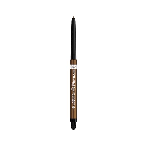 Image of L’Oréal Paris Eye Liner, Infallible Grip 36Hour, Self-Gripping Gel Automatic Eyeliner, Waterproof & Heat-Proof, No Smudging, Flaking or Fading, All-Day Dramatic Definition, Shade: Bronzed Espresso