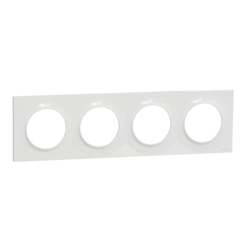 Schneider Electric - Plaque odace styl blanc entraxe 71mm - SCH-ODCE-STYL-BLANC-71 - blanc, 71mm, 4, 12,336