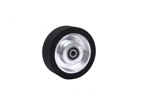 6x2 inch Belt Grinder Black Rubber smoth Contact Wheel, Belt Grinder smoth Rubber Wheels, with RMS4-2RS Bearings