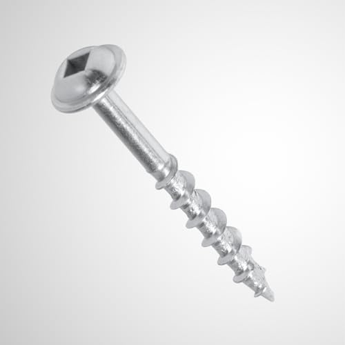 Image of POWERTEC 150 PK Pocket Hole Screws, Maxi-Loc Head, #2 Square Drive, 1-1 /2 inch Coarse Thread for Pocket Hole Jig, 1 inch Thick Tabletops, Bar Tops & Counters (72264)