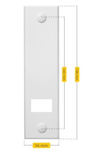 Schellenberg 53003 Rolladengurt Abdeckung Lochabstand 16 cm, Standard Maxi, für Gurtwickler und Einlasswickler, weiß