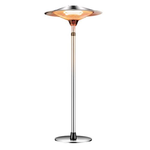 Chauffage Exterieur Radiateur De Chaleur Autonome Avec Hosse De Protection Chauffage Terrasse Pellet Hauteur Et Puissance Réglables Minimaliste 220 V(Silver,74 * 210cm)