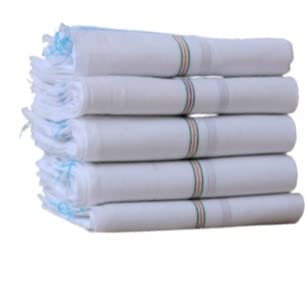 Men's Handloom Cotton White Handkerchiefs (Pack of10 Solid White soft Cotton)-image-3